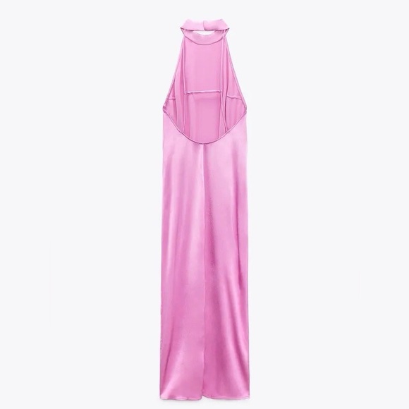 Elegant Pink Zara Halter Neck Dress - Picture 3 of 6